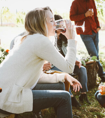 Wine tasting tour in a party bus rental