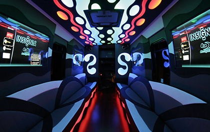 Limo bus interior