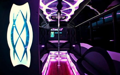 Party bus interior